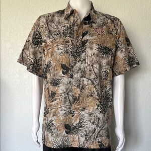 GameGuard Texas A&M Aggies Camo Button Down Shirt Men’s Medium Mesh Vent